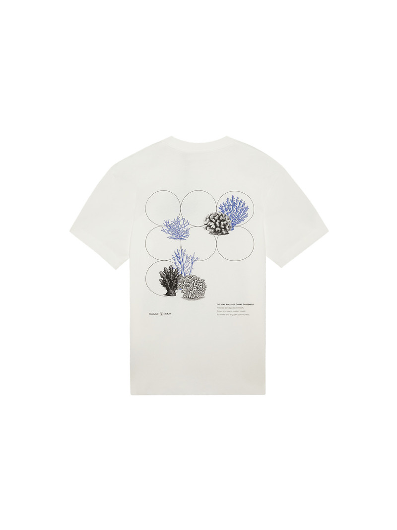 Mens Coral Gardeners Midweight T-Shirt - Off-White 1