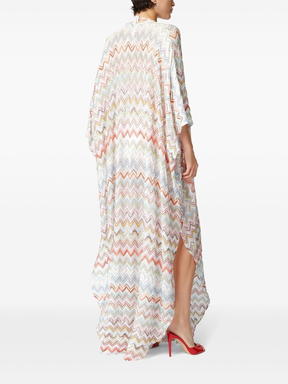 zigzag-woven maxi dress - 4