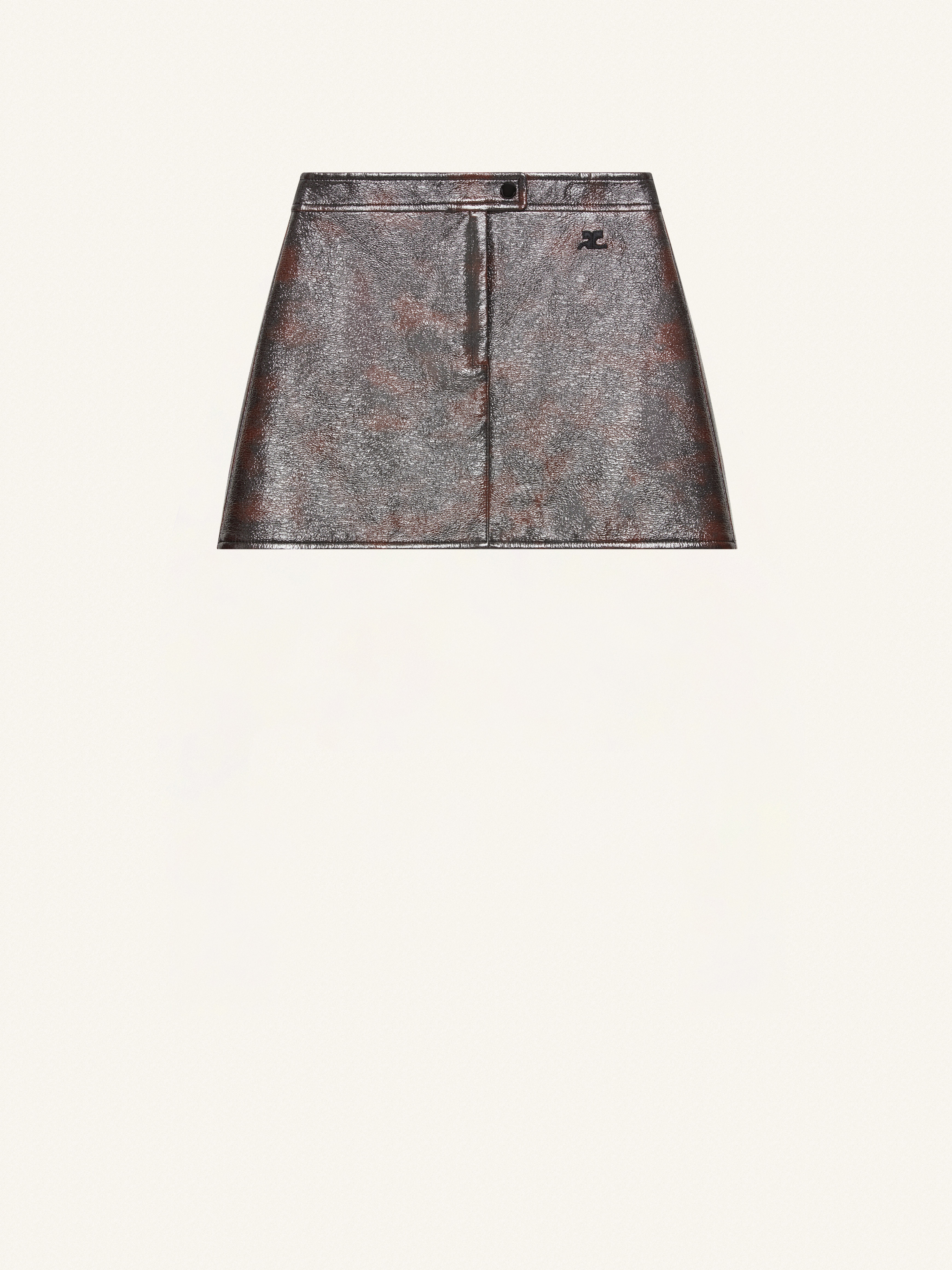 TORTOISE VINYL REEDITION MINI SKIRT - 1