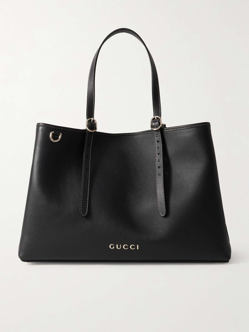 GG Emblem leather tote Black 1