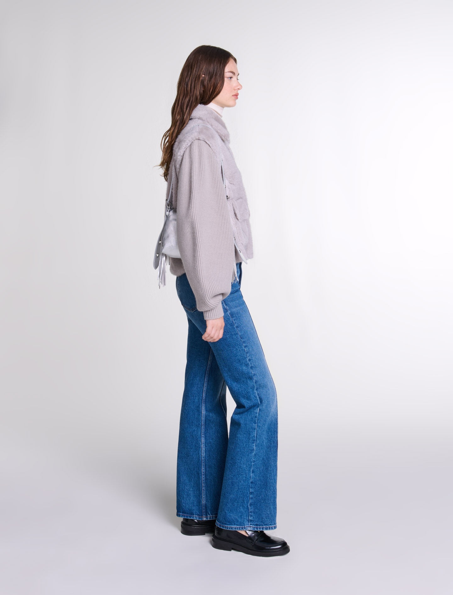 Dual-material faux fur jacket - 3