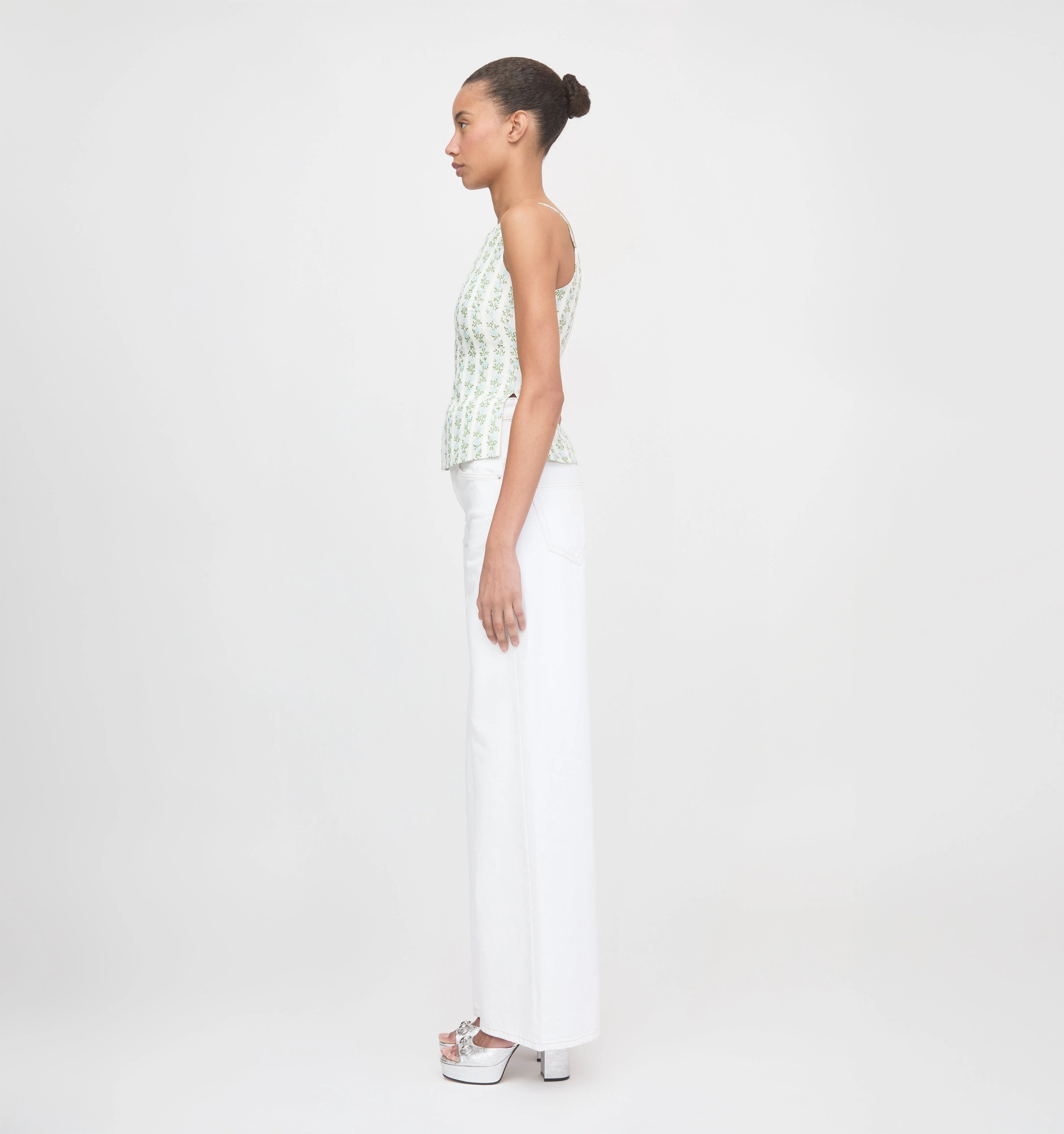 The Racquel Top - Brocade Vine Stripe - 1