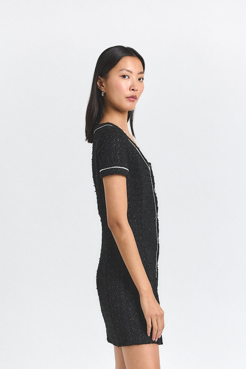 CIARA GALAXY TWEED SHORT SLEEVE DRESS 4