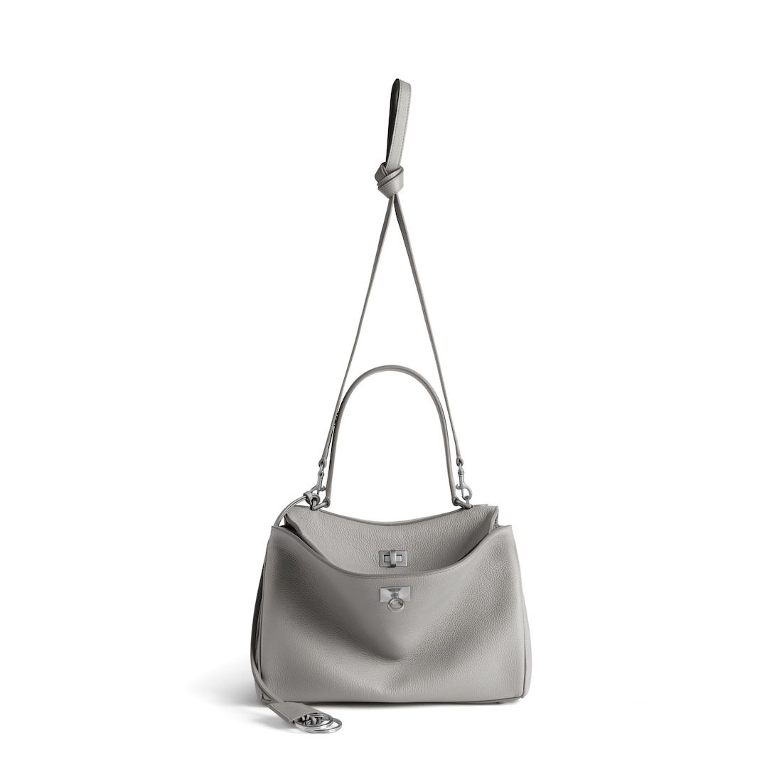 Women's Rodeo Handbag Small Grained Calfskin in Balenciaga Grey - 4