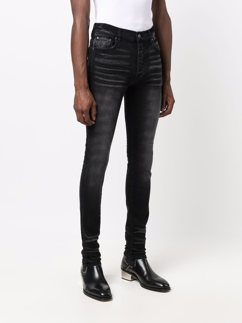 faded-effect skinny jeans - 3