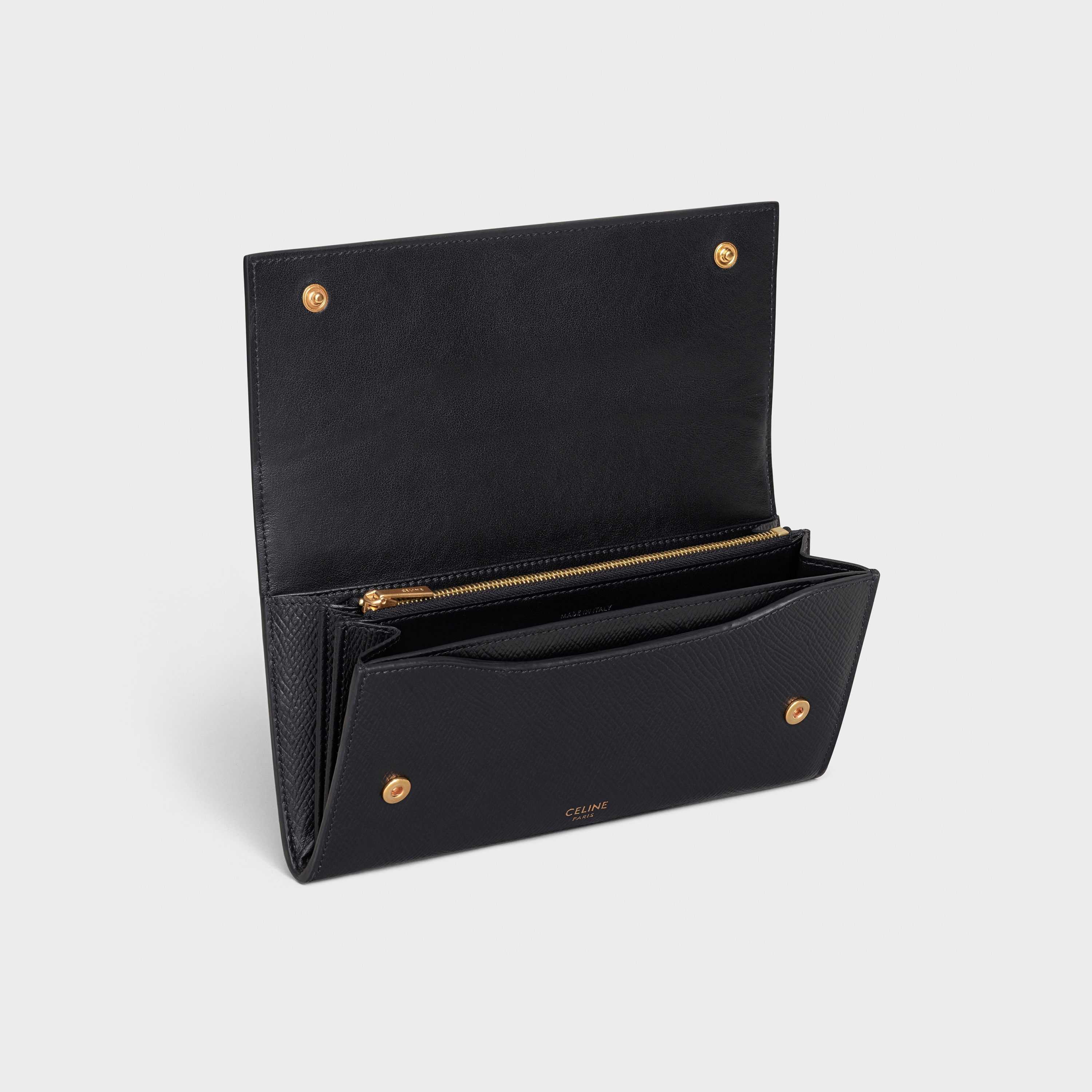 Large flap wallet in Grained calfskin - 4