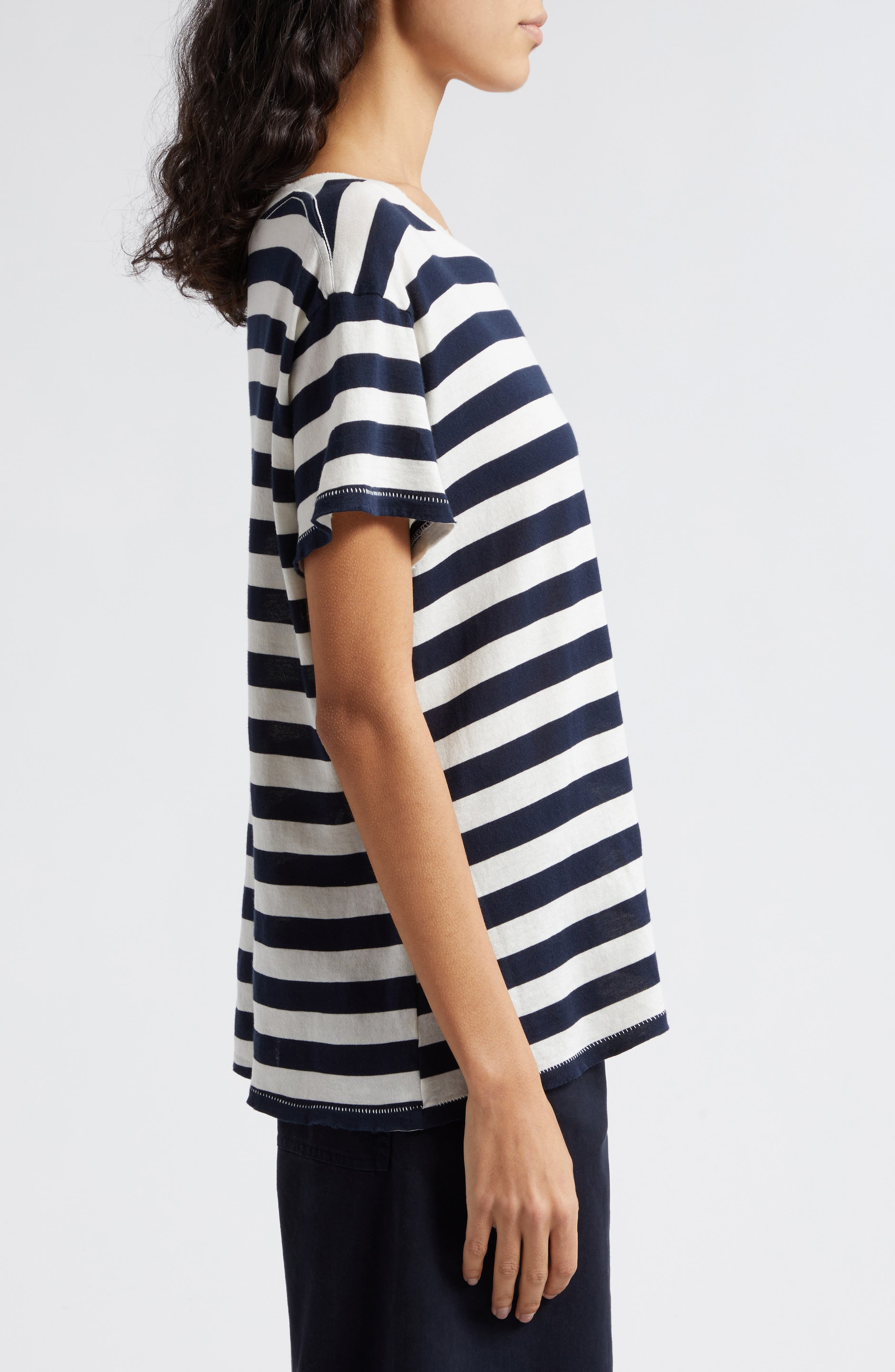 Brady Stripe Cotton T-Shirt - 3