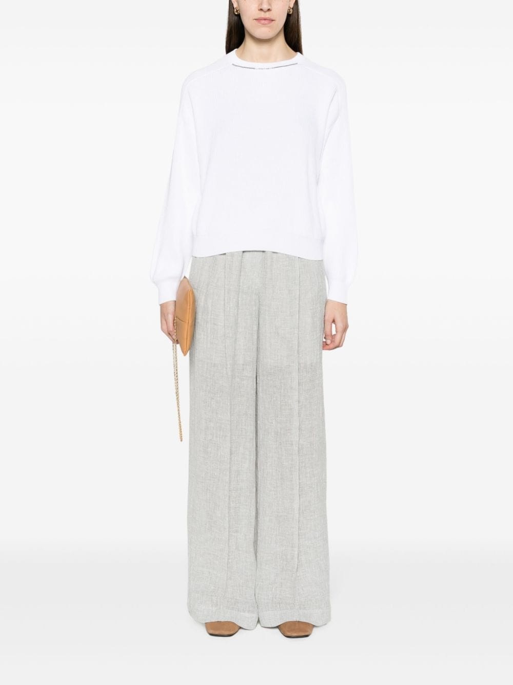 high-waist palazzo trousers - 2