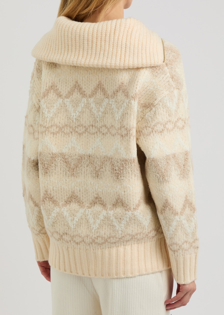 Varley Brooke Fair Isle Intarsia Knitted Jacket - 3