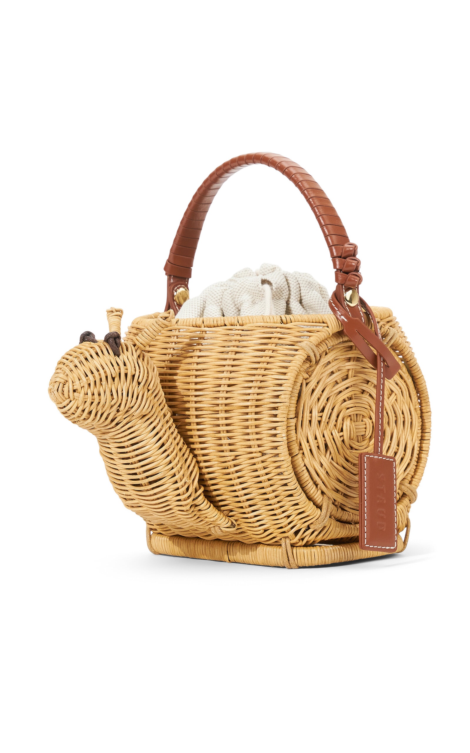 Escargot Wicker Basket Bag neutral - 3