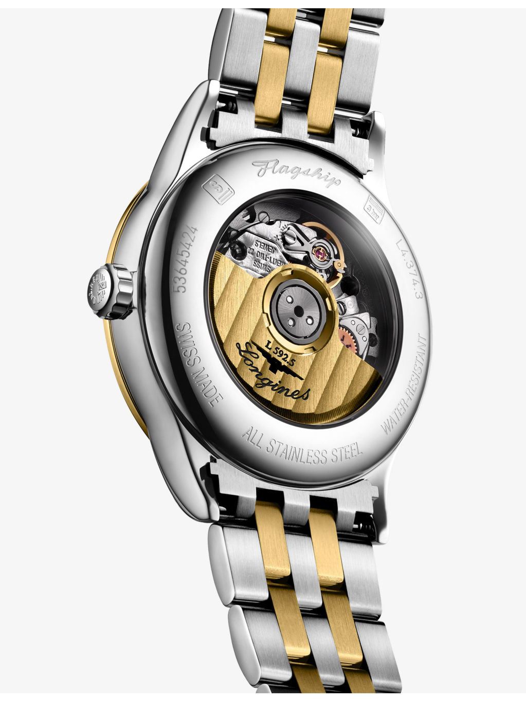 L4.374.3.17.7 Flagship Yellow PVD Coated Stainless-Steel And 0.034ct Diamond Automatic Watch - 5