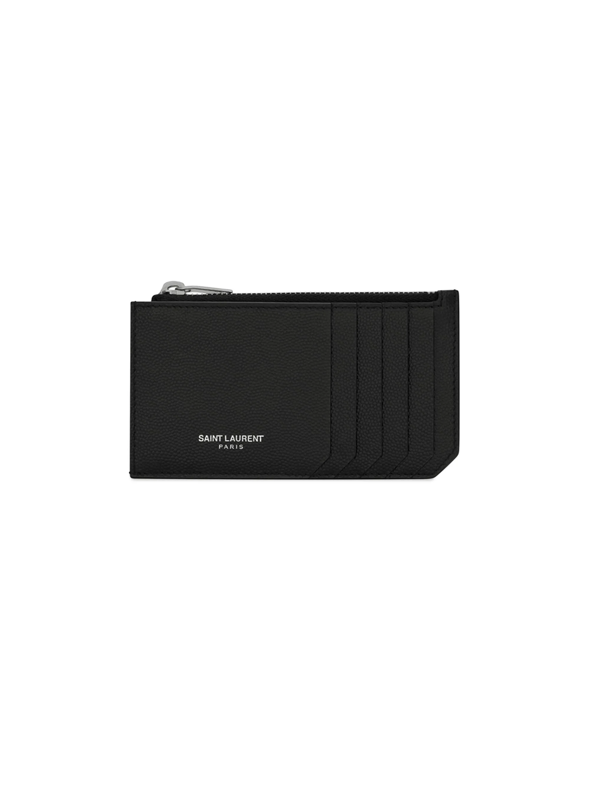 Women's Fragments Zipped Card Case - Nero - 1
