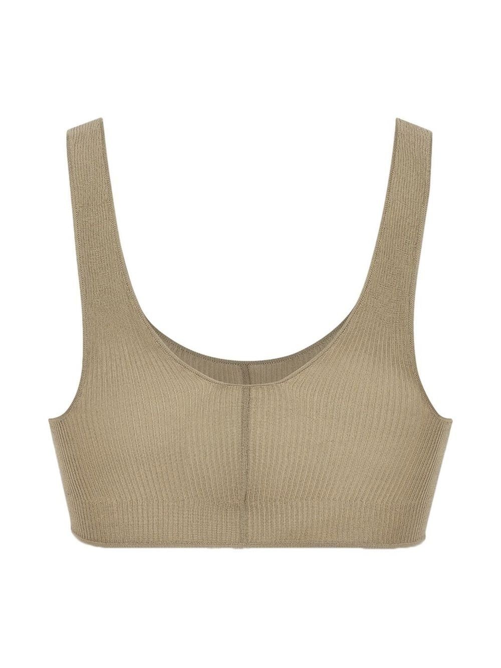 ribbed silk bralette - 2