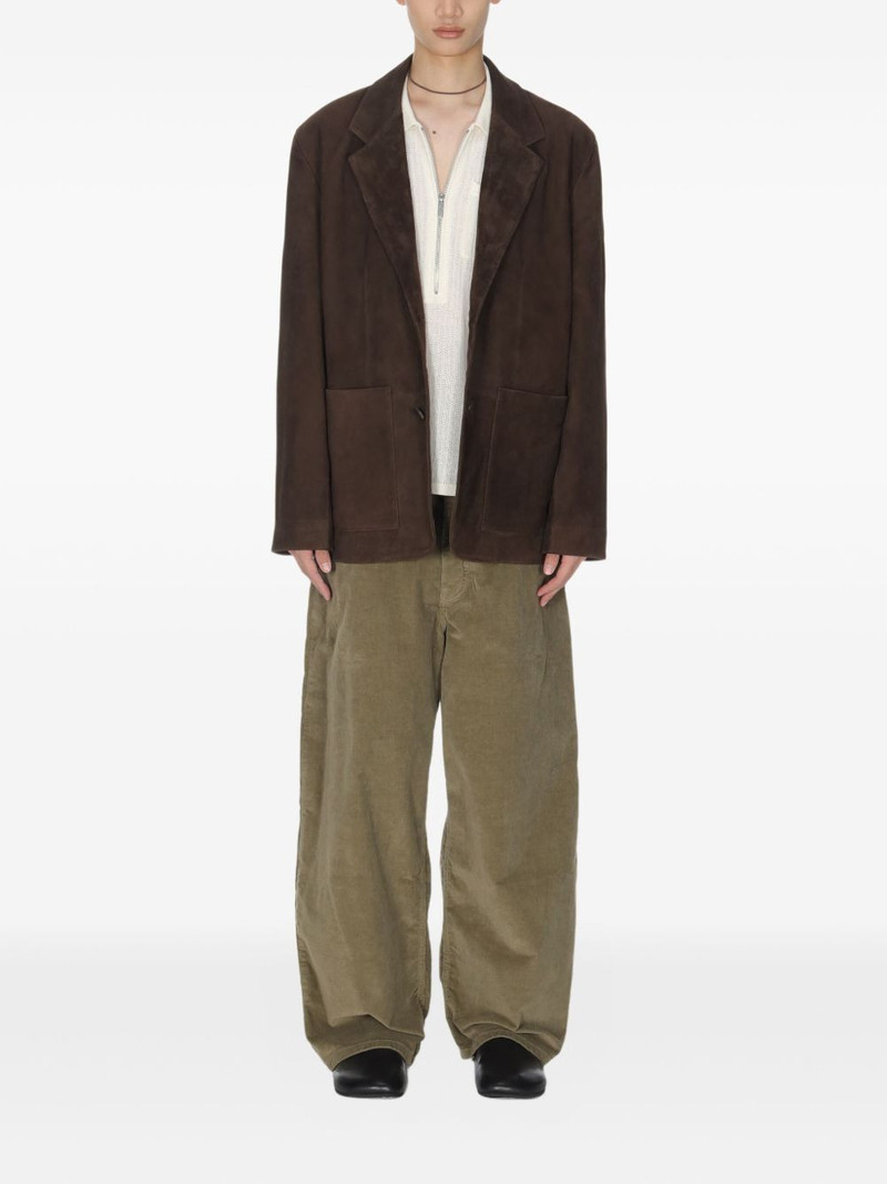 Studio Nicholson Tiko suede patch-pocket blazer outlook