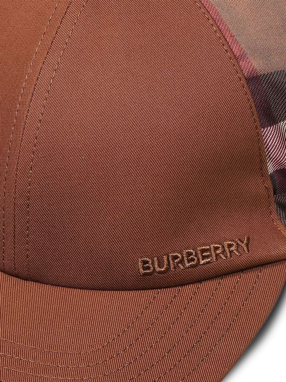embroidered-logo silk-insert baseball cap - 3
