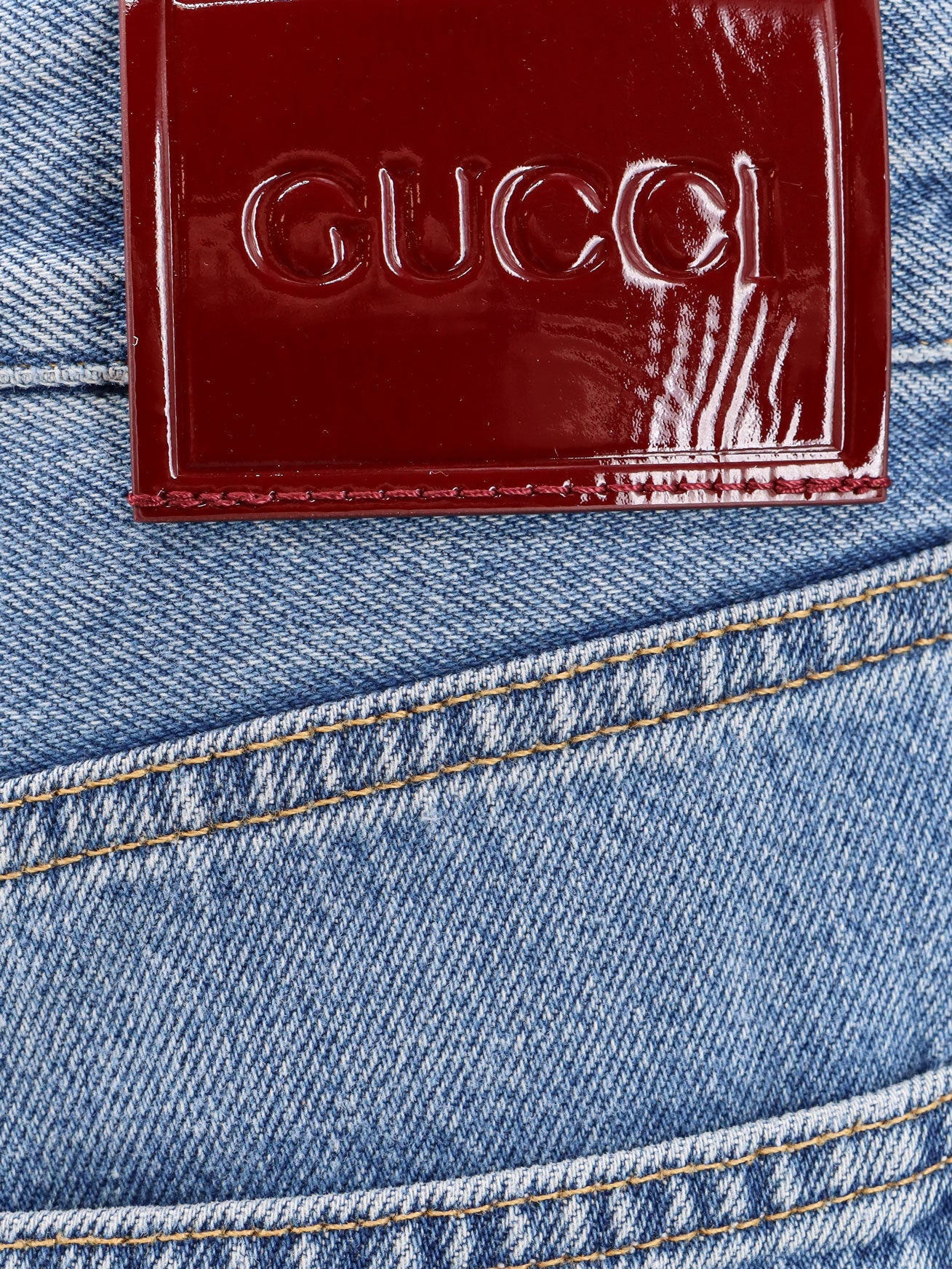 デニム・ジーパン Cotton jeans with rossa ancora back logo patch GUCCI Cotton jeans with Rossa Ancora back logo patch
