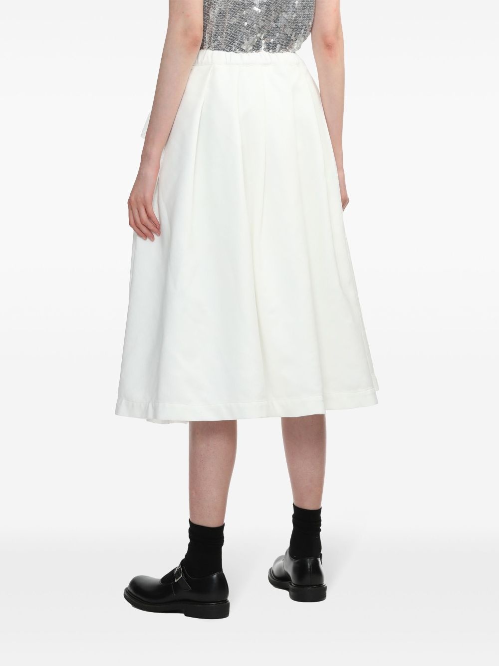 ruffle-detail pleated midi skirt - 4