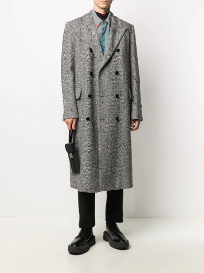 MSGM double-breasted mid-length coat outlook