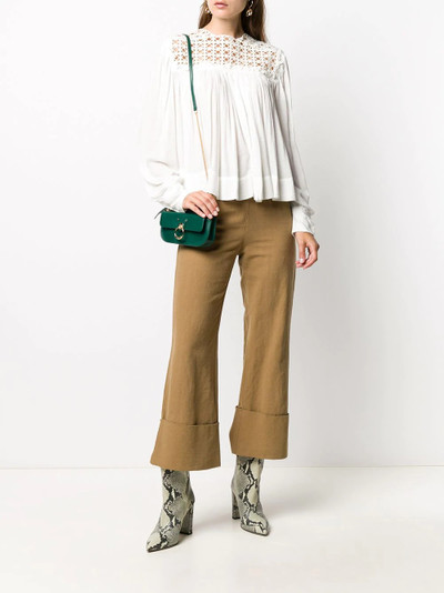 Isabel Marant contrast panel ruffled blouse outlook