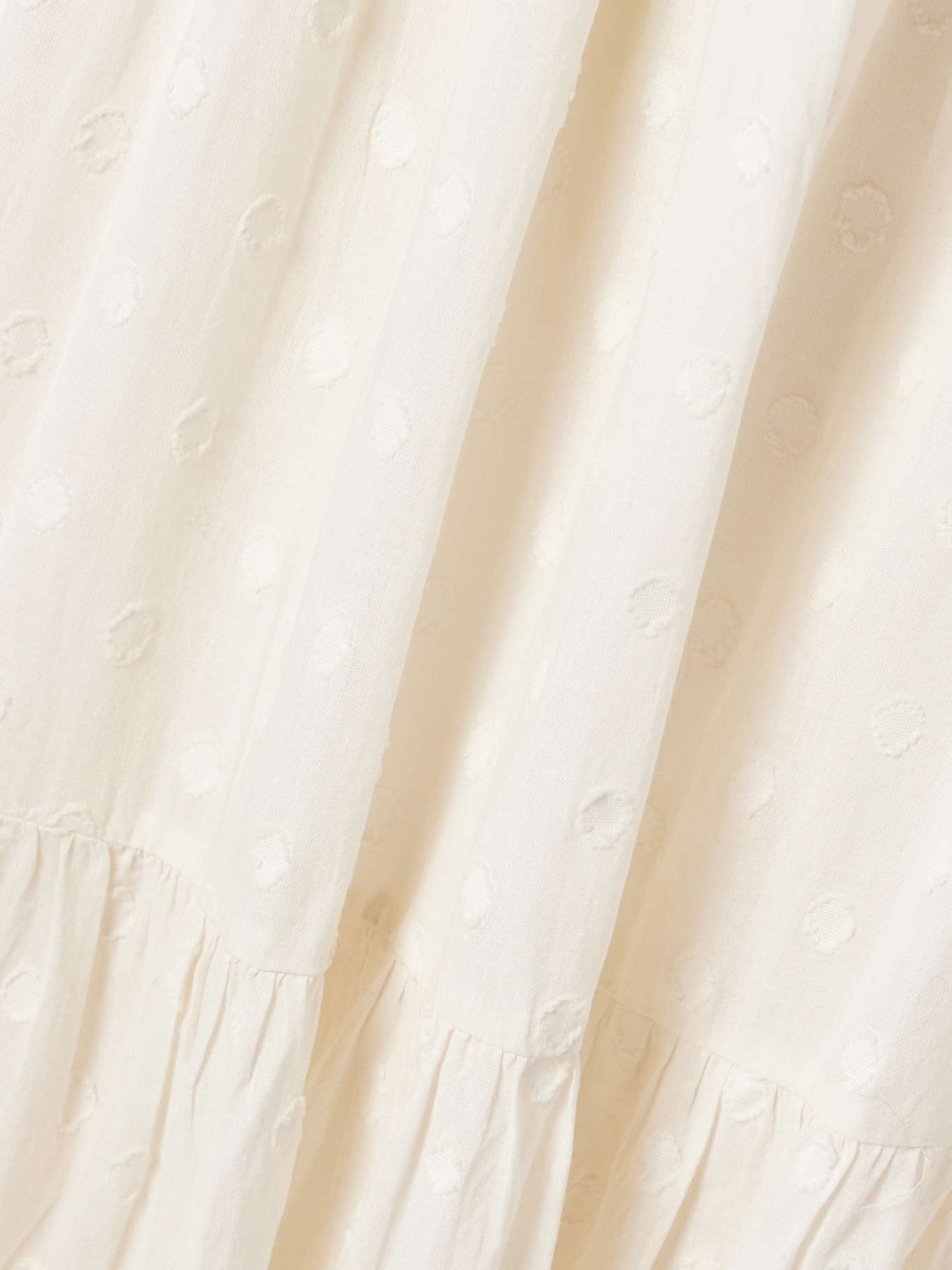 Palma crochet-trimmed fil coupé cotton-voile midi dress Ivory - 4