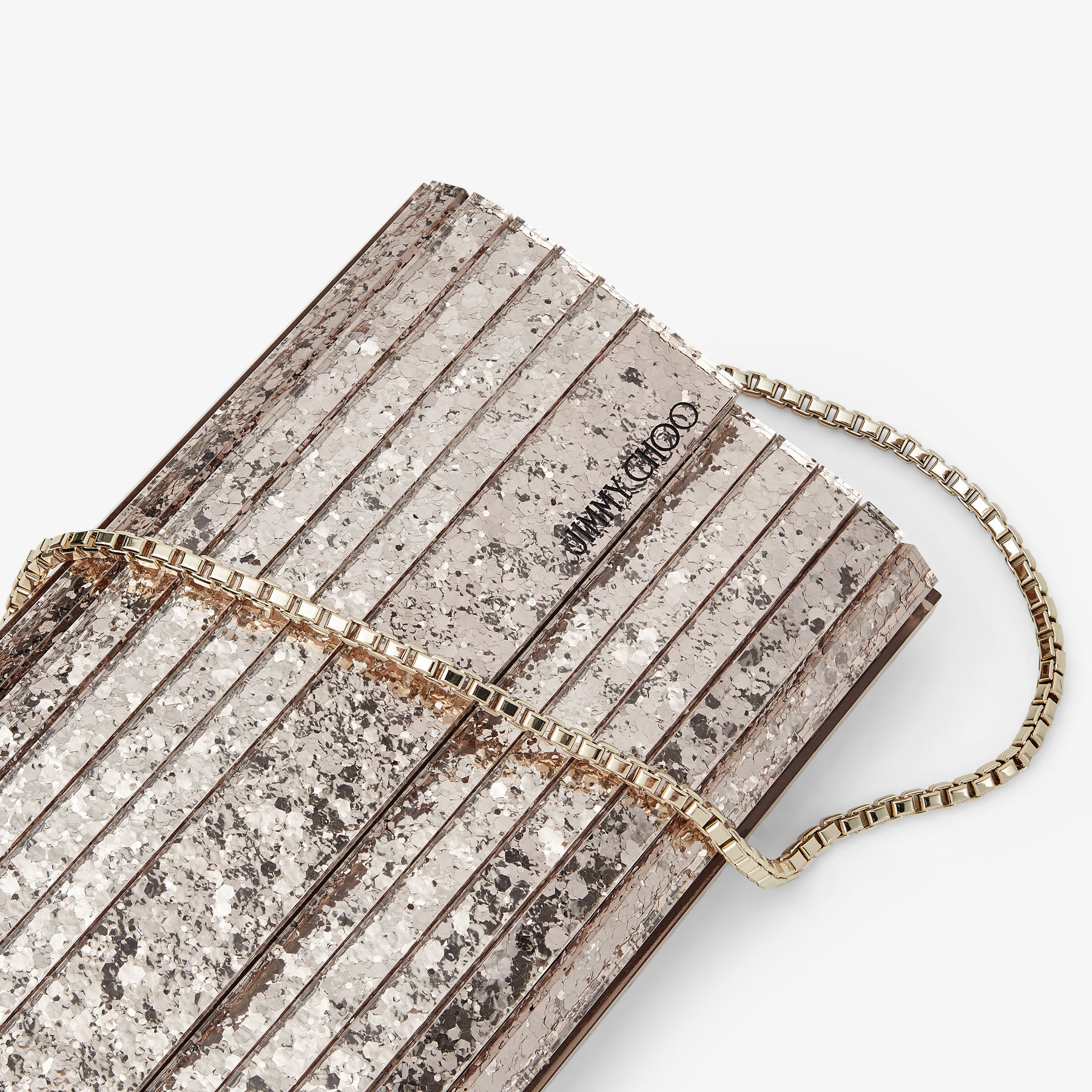Sweetie
Ballet Pink Shadow Coarse Glitter Acrylic Clutch Bag - 3