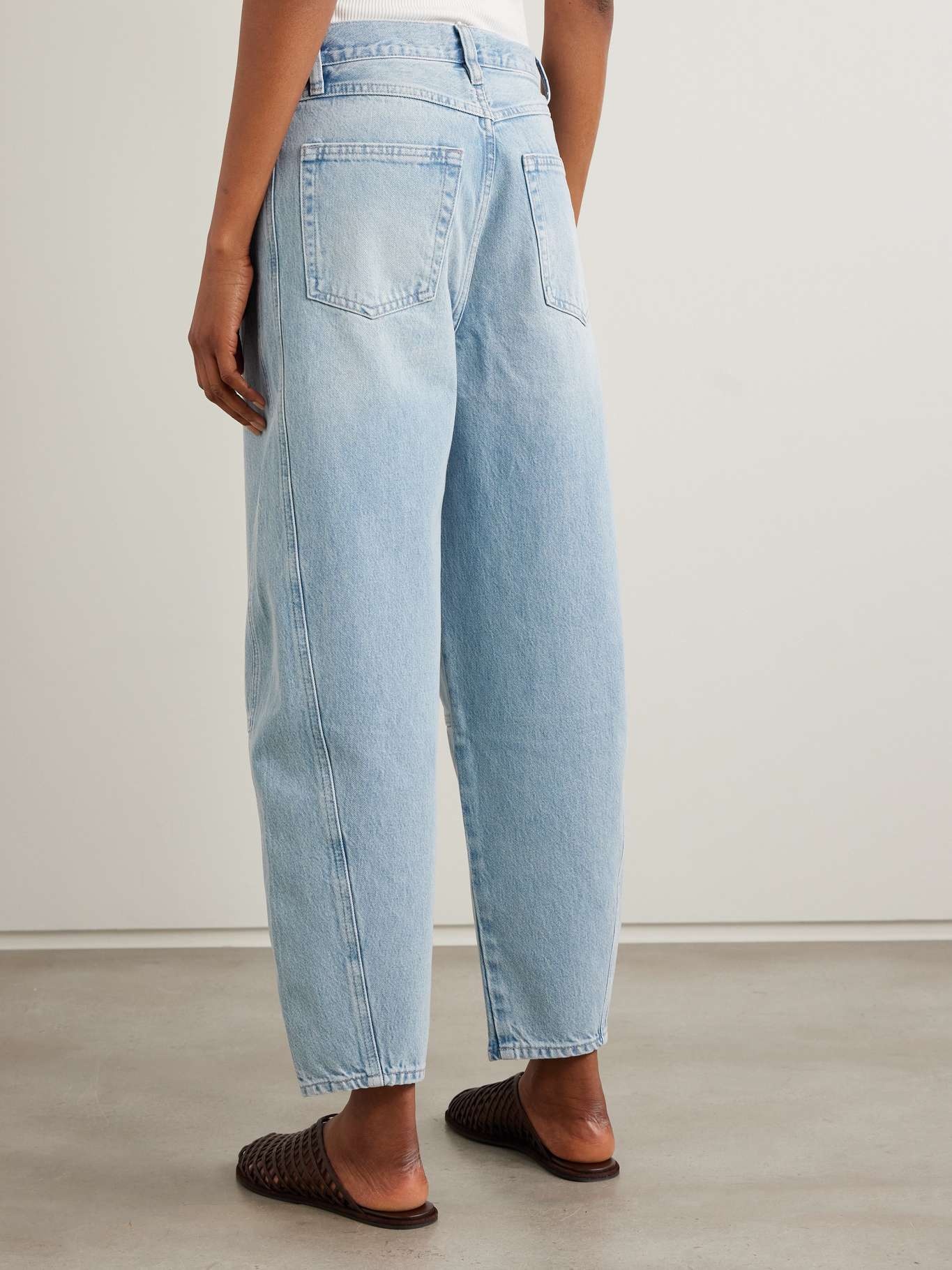 The Twisted paneled high-rise straight-leg jeans Light denim - 4