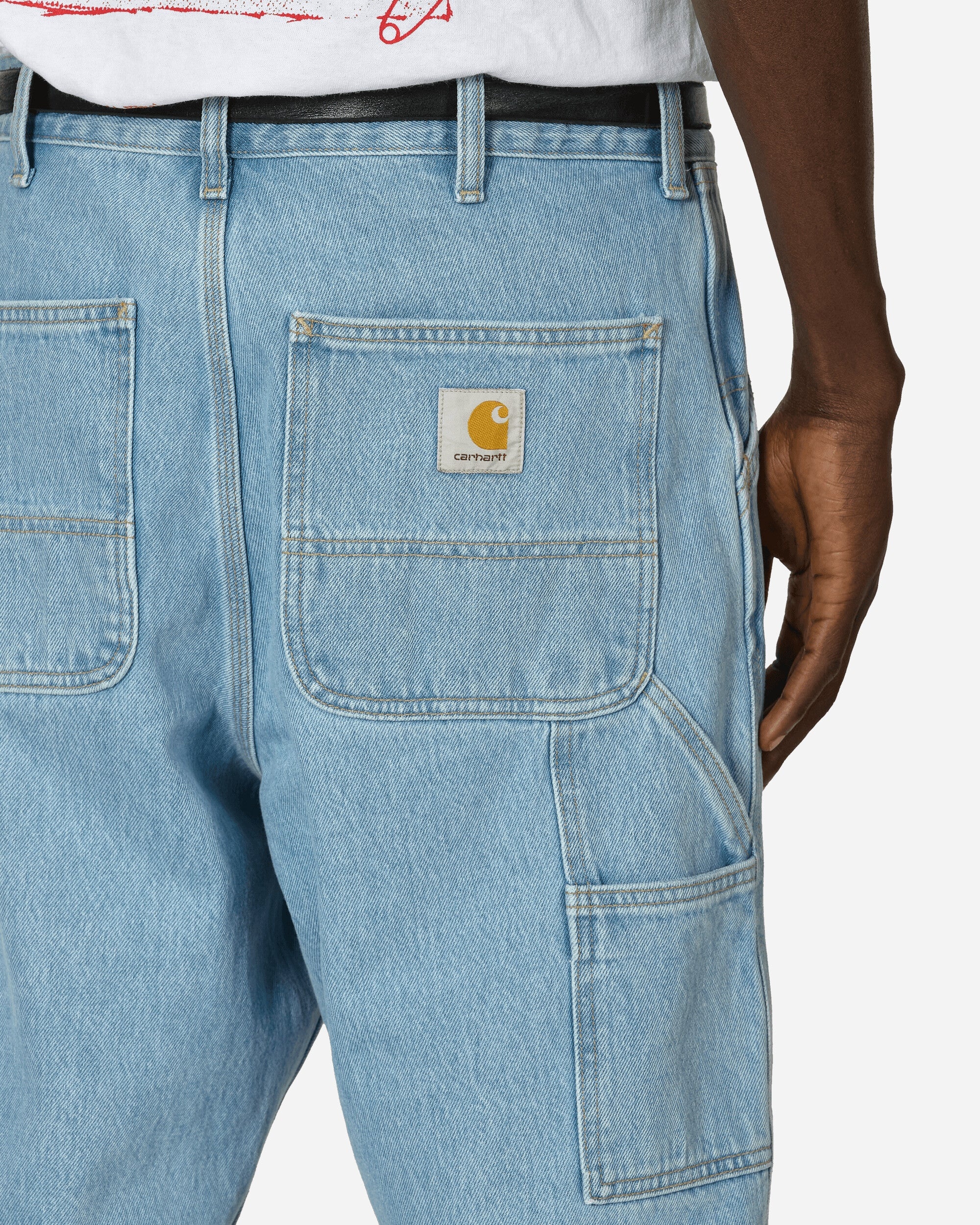 Single Knee Pants Blue (Heavy Stone Bleached) - 5