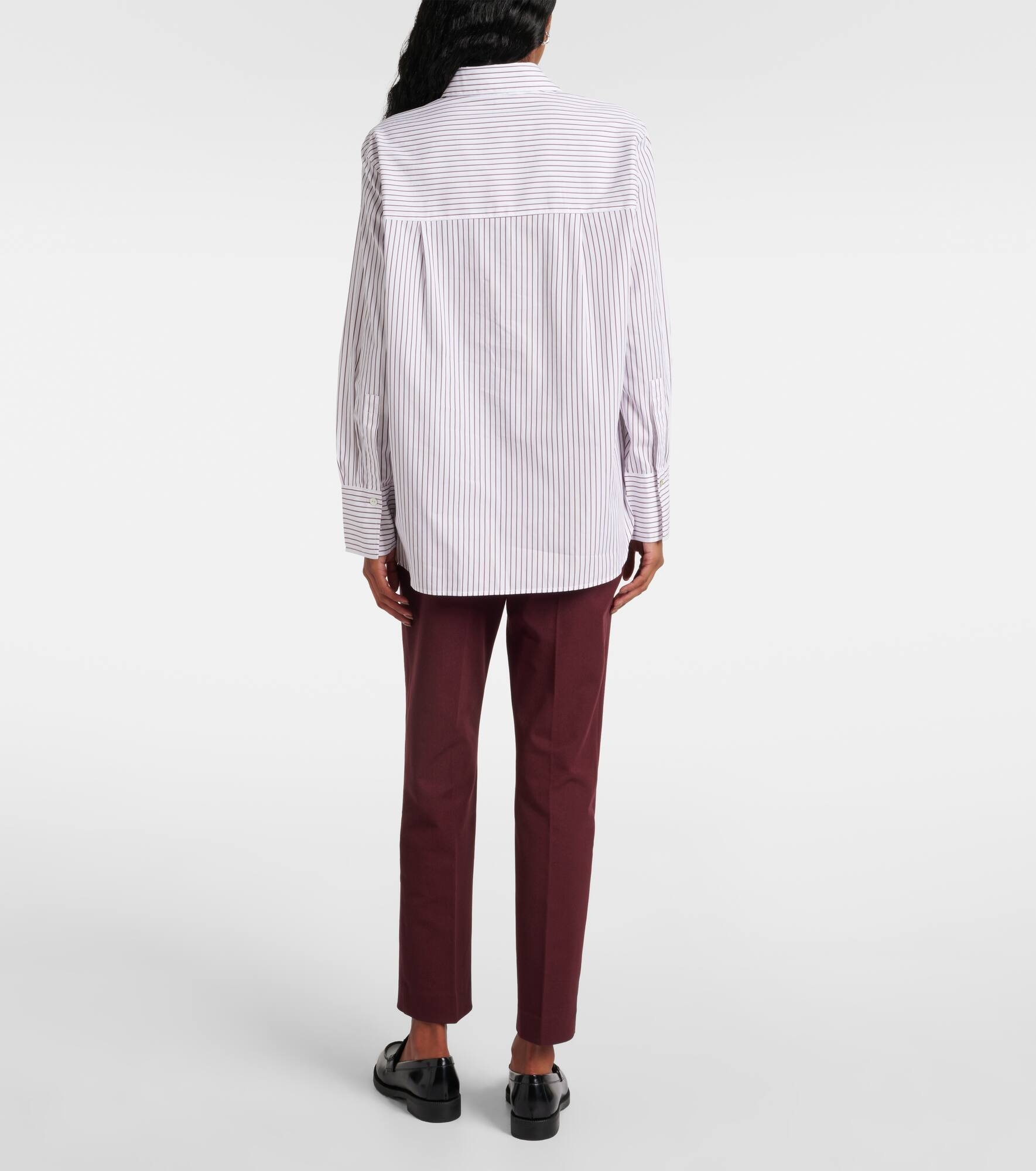 Striped cotton poplin shirt - 3