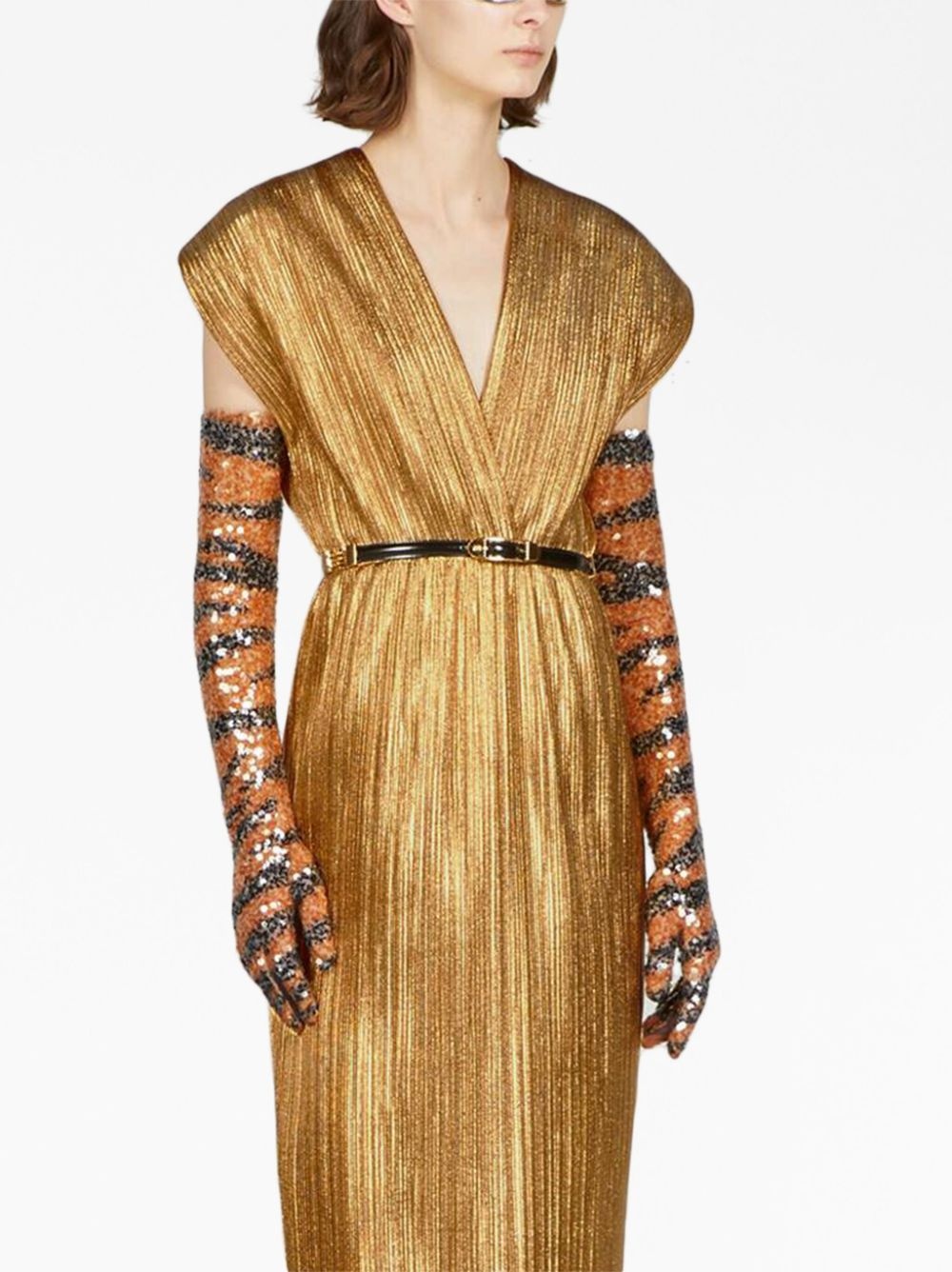 Cady lamé midi dress - 4