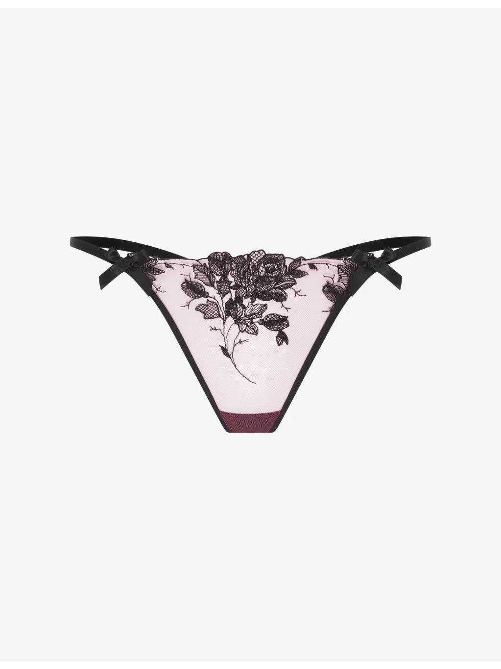 Elvie Floral Mesh Thong - 1