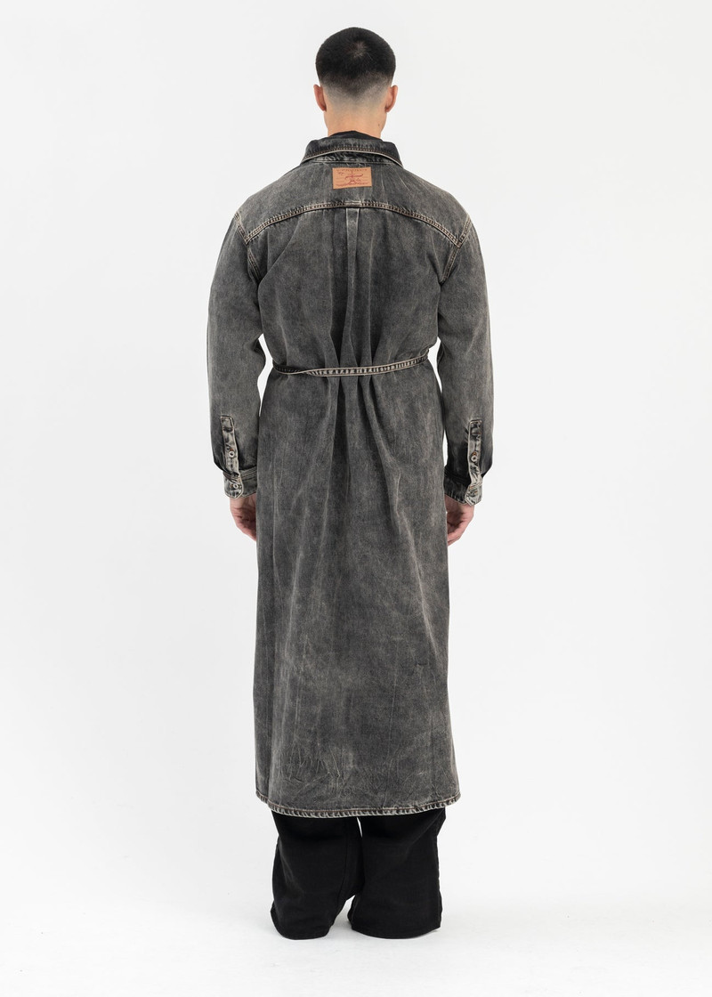 VINTAGE BLACK PARIS' BEST PATCH DENIM SHIRT DRESS 3