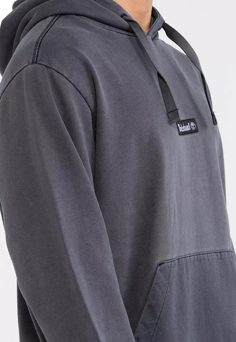 Timberland Mixed Media Garment Dye Hoodie 'Dark Grey' A6JWK-001 - 3
