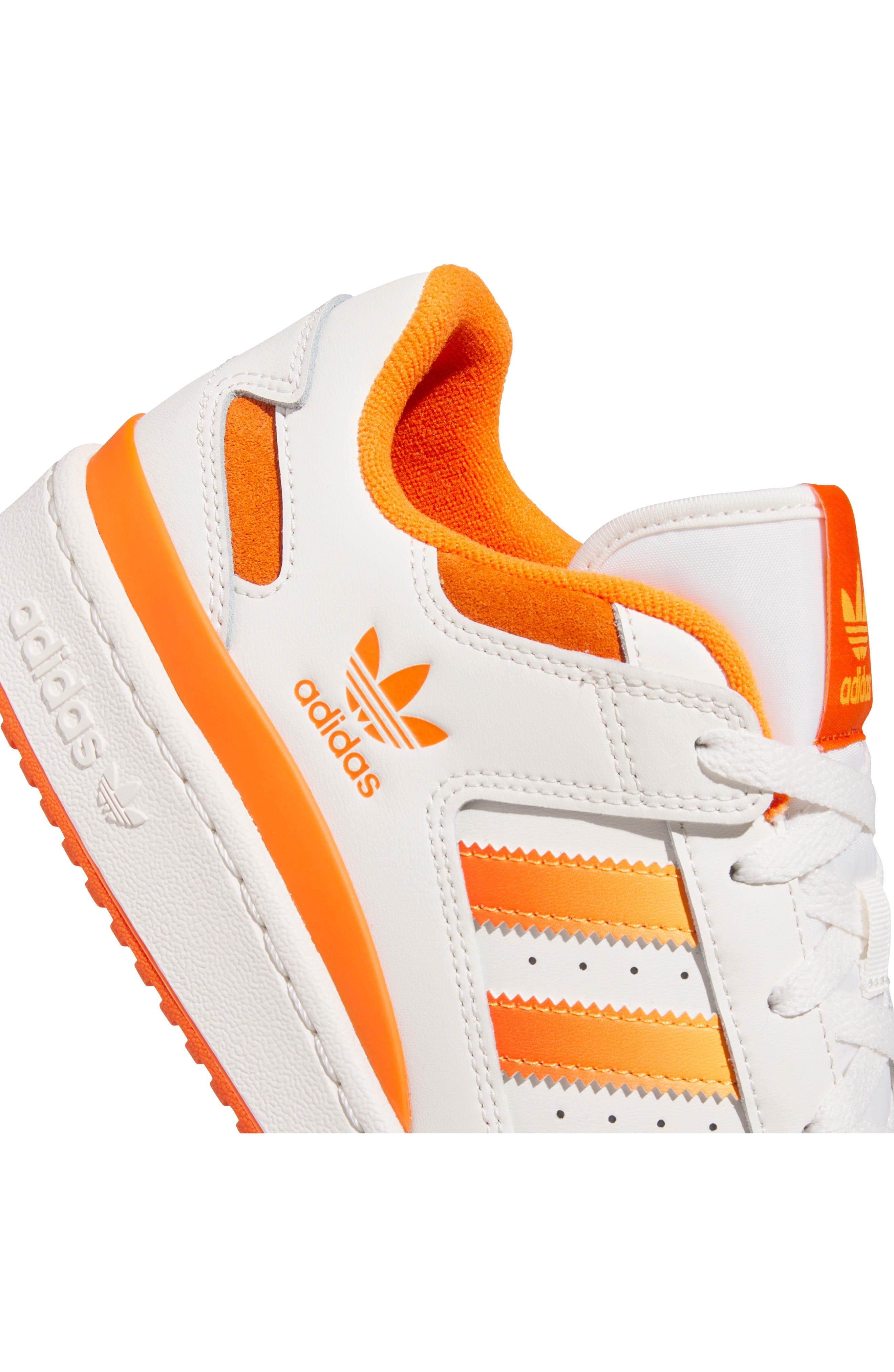 adidas Forum Low Basketball Sneaker in Cloud White/Real Gold/Orange at Nordstrom - 8