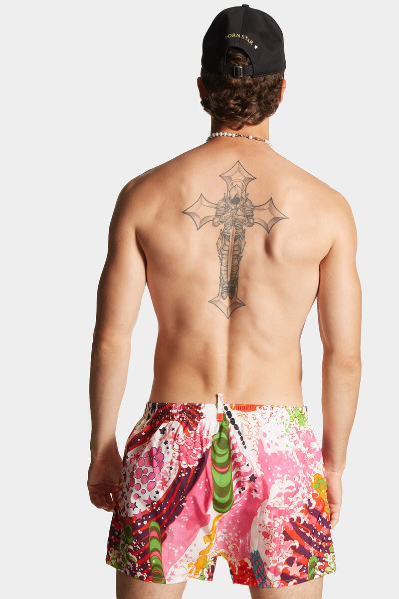 ALL OVER PRINTED BOXER MIDI - 4