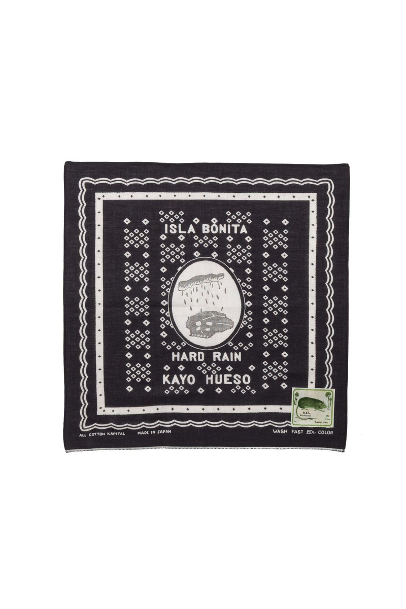 Fastcolor Selvedge Bandana (POLKA DOTS HARD RAIN) 15x15 4