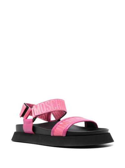 Moschino logo-print strap sandals outlook