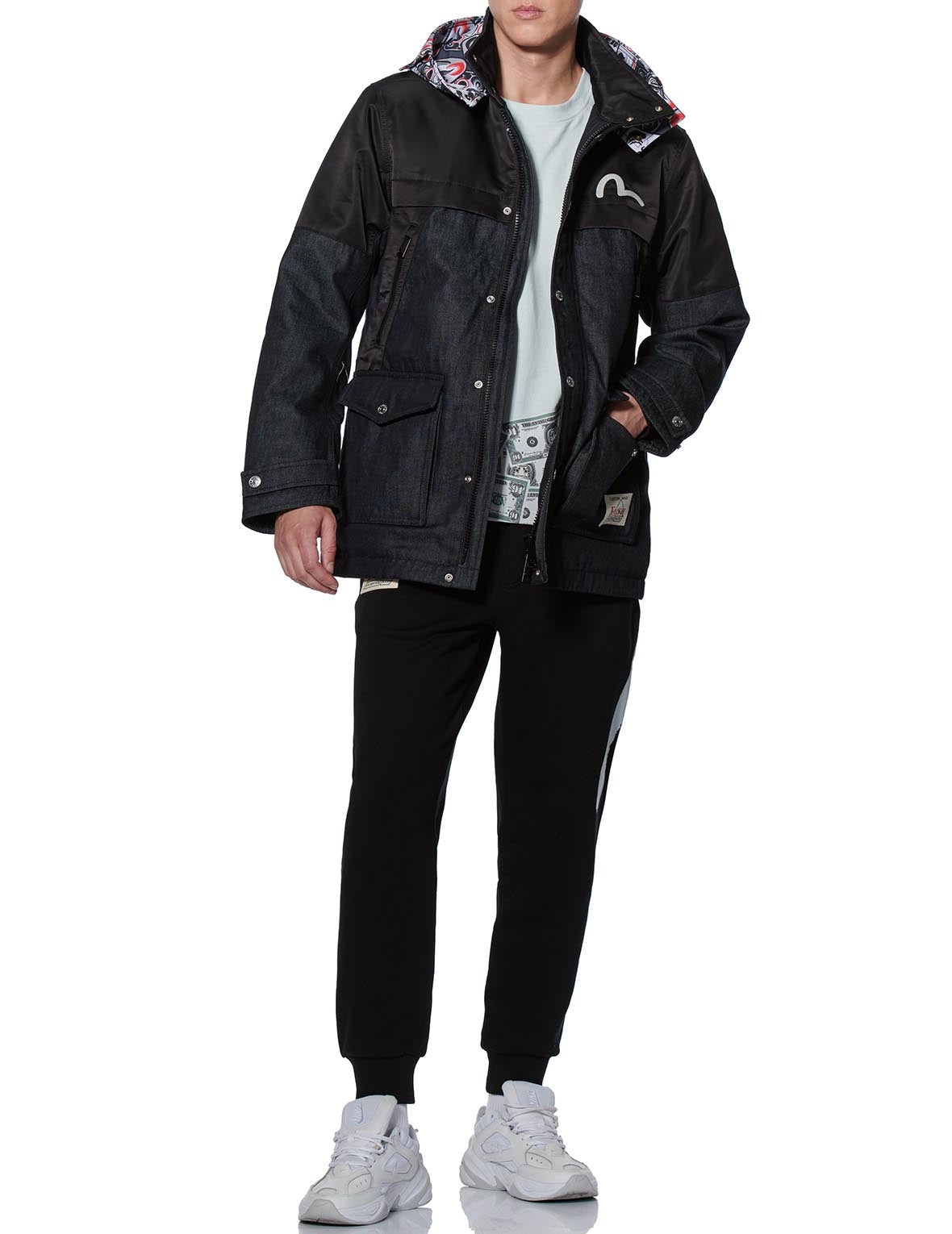 Fabric Blocking Mid-length Padded Coat - 6
