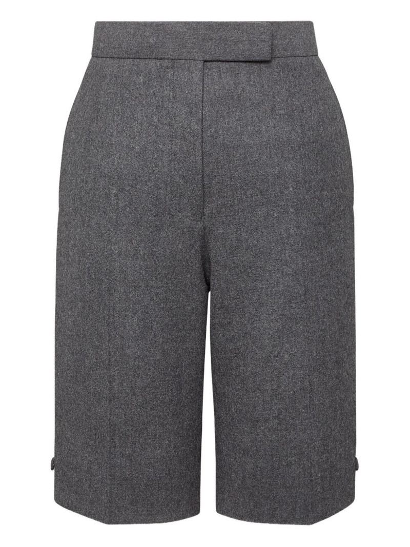 solid wool flannel bermuda shorts 1