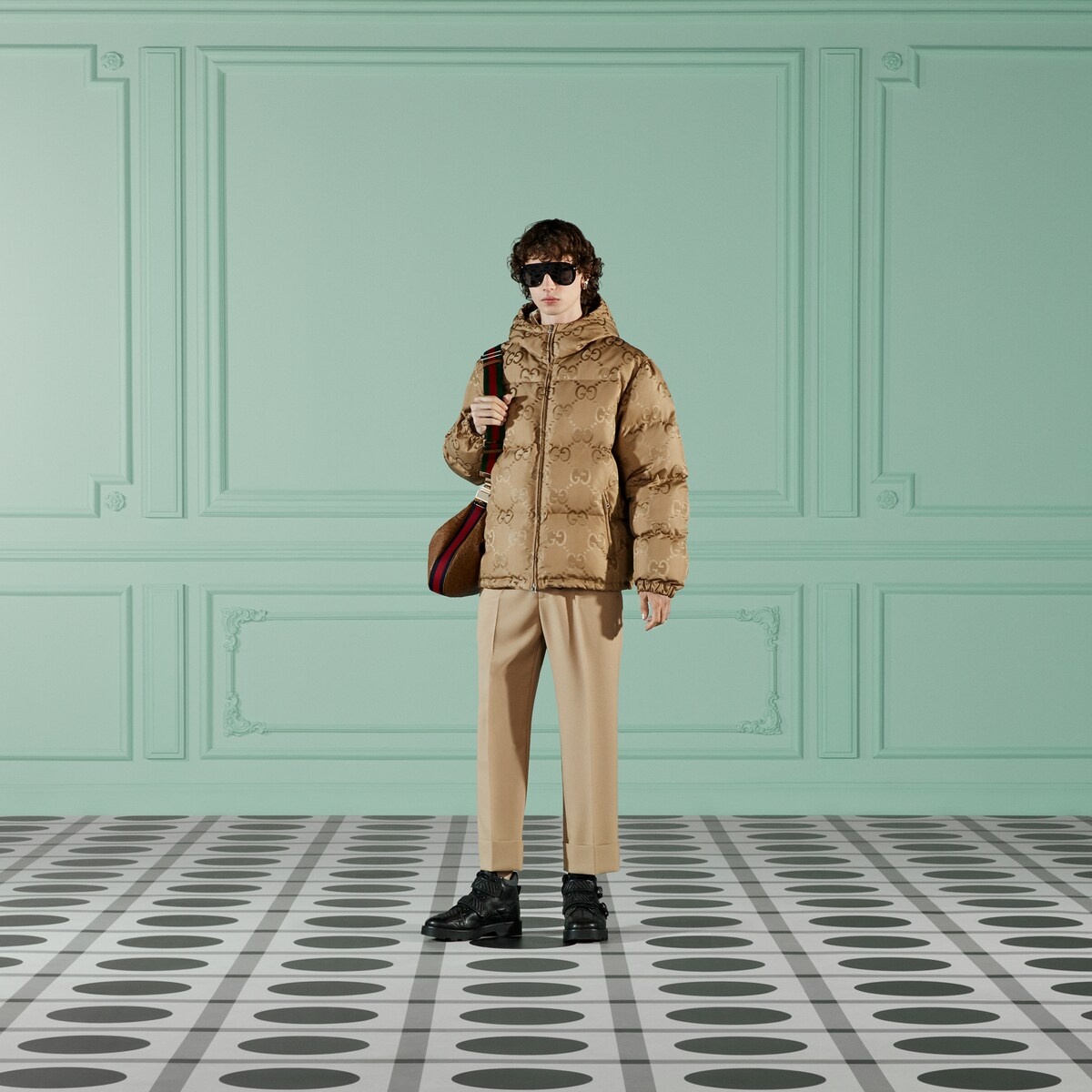 Jumbo GG canvas down jacket - 2
