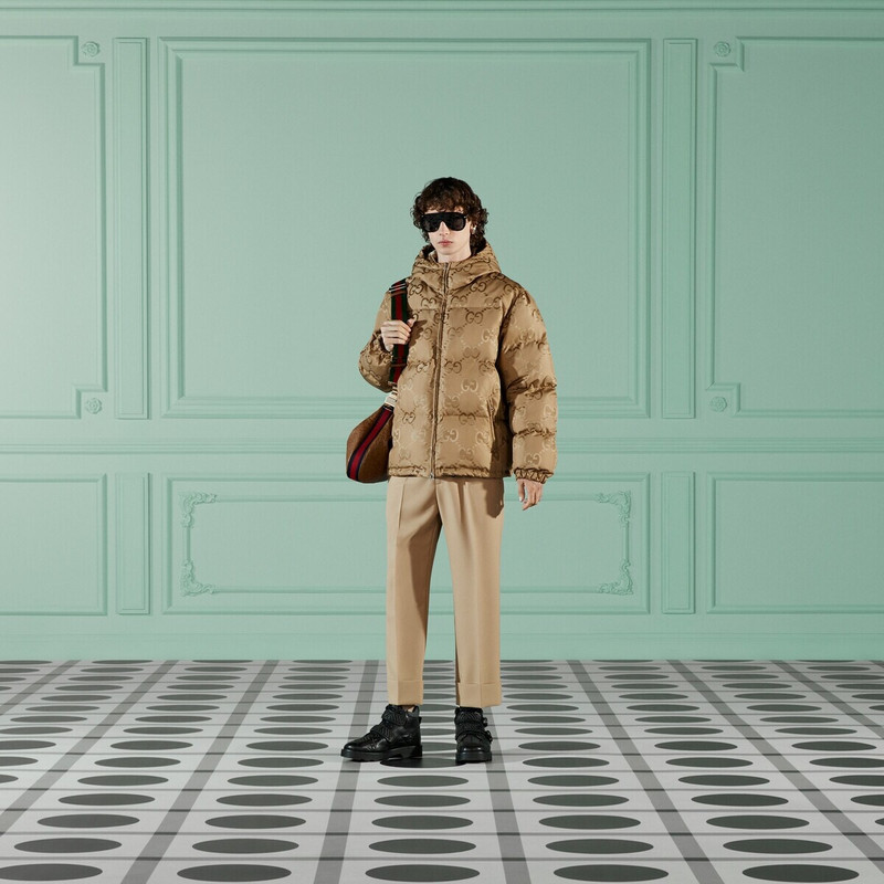 GUCCI Jumbo GG canvas down jacket outlook
