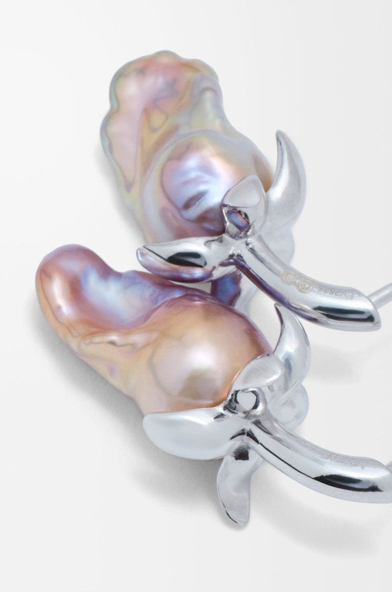 Loewe Strawberry earrings in sterling silver and pearl outlook