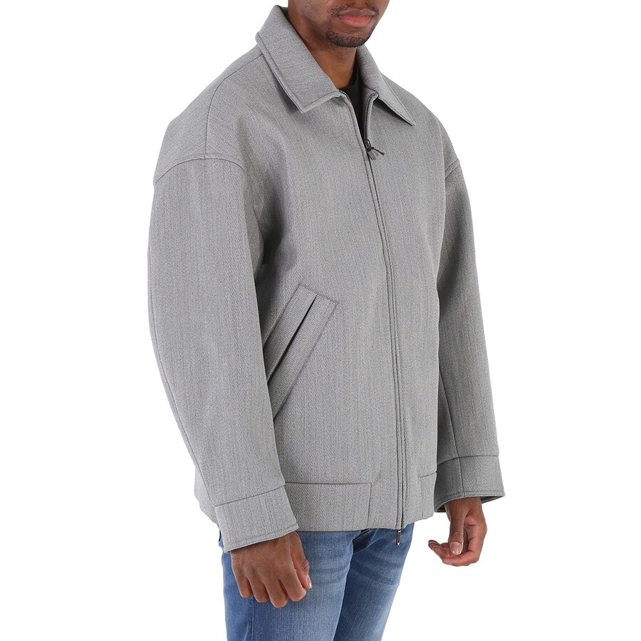 Emporio Armani Men's Grigio Zip-Up Blouson Jacket - 4