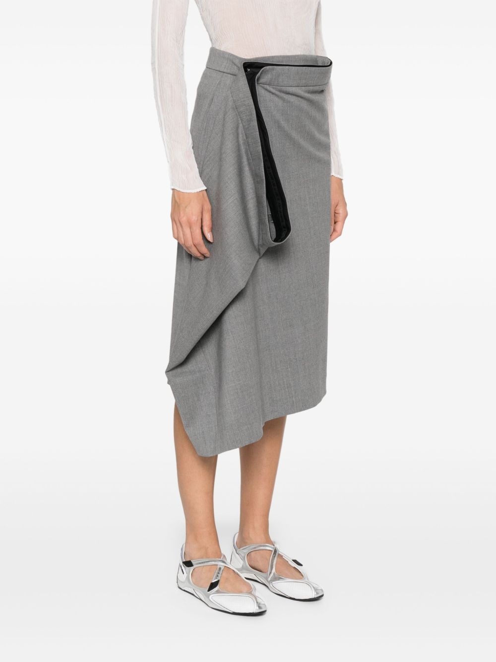 wool midi skirt - 3