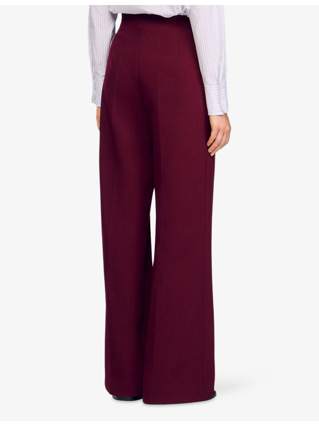 Wide-Leg High-Rise Wool-Blend Trousers - 4