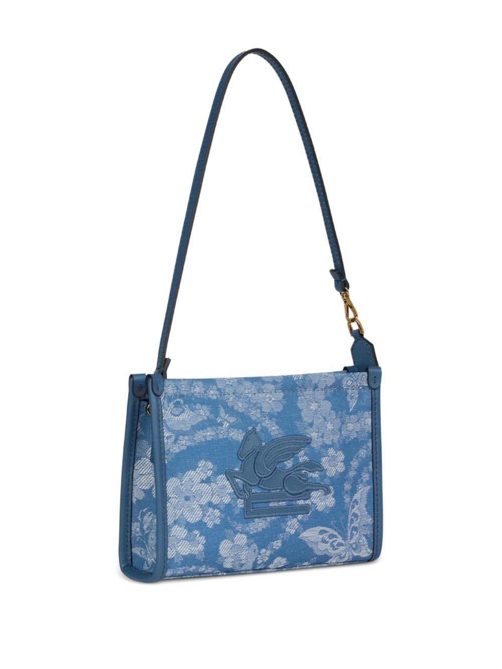 floral-print denim clutch bag - 3