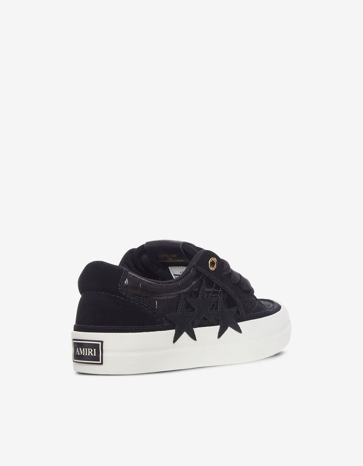 Amiri Black Croc Debossed Sunset Skate Trainers - 4
