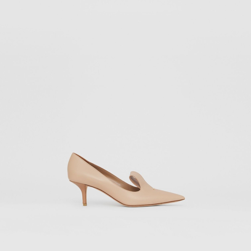 Two-tone Leather Point-toe Pumps 1