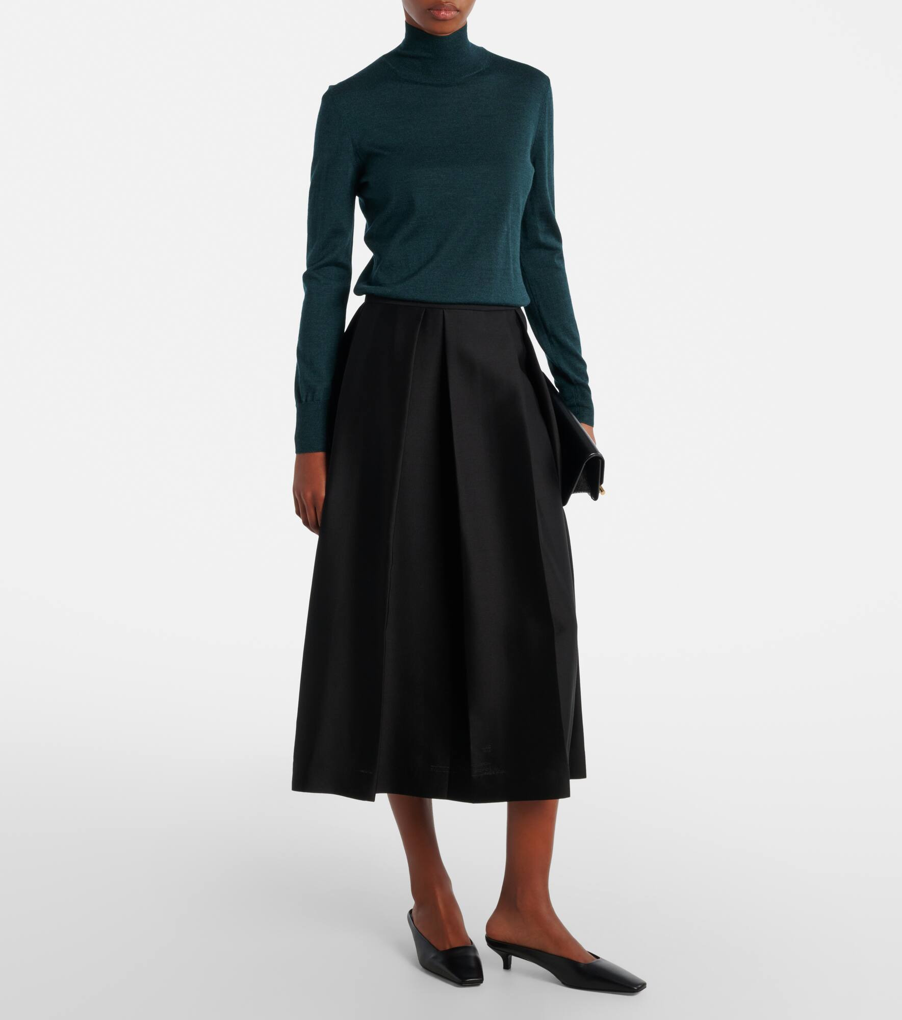 Wool and silk turtleneck sweater - 2