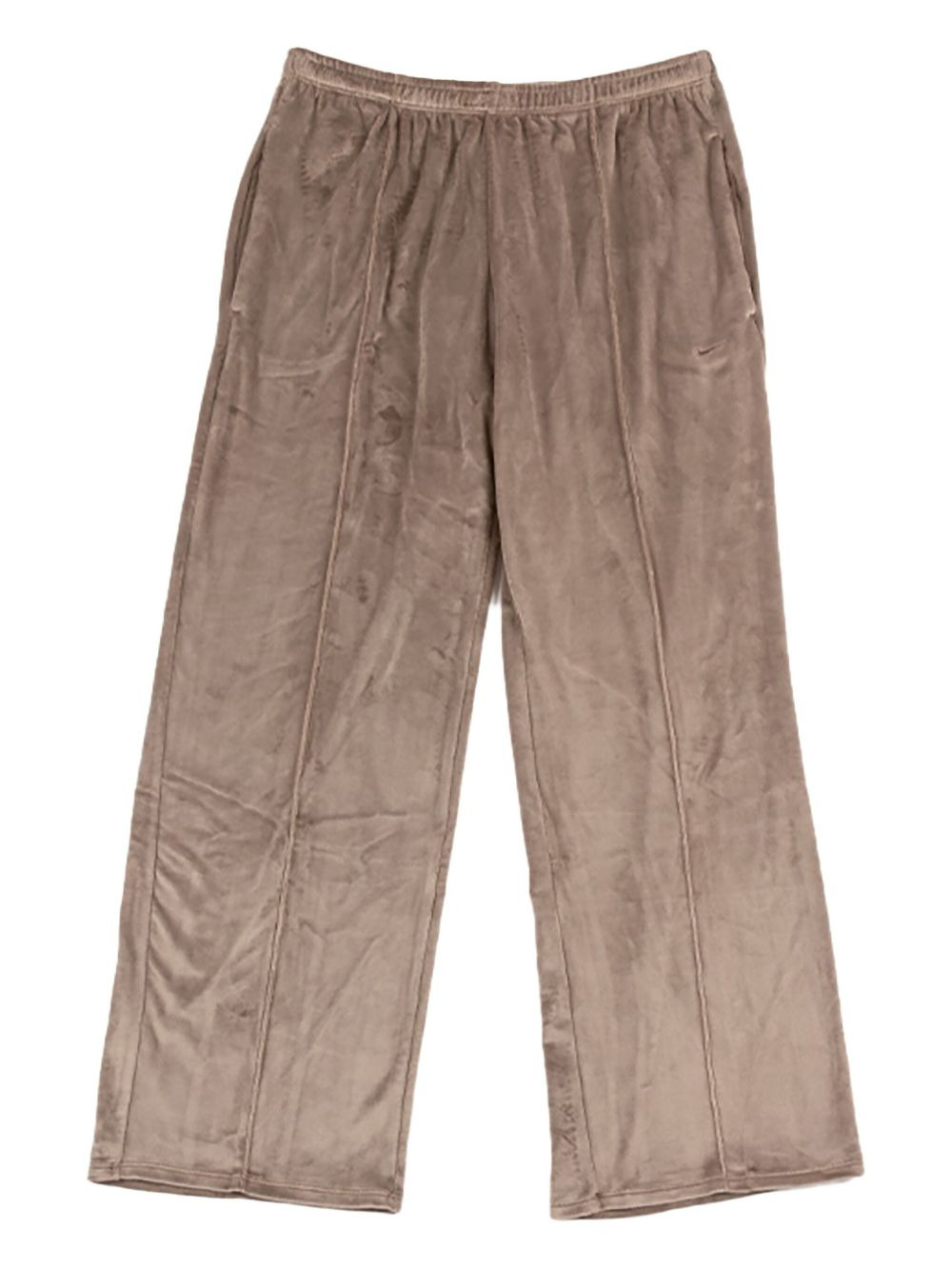 velor wide-leg trousers - 1