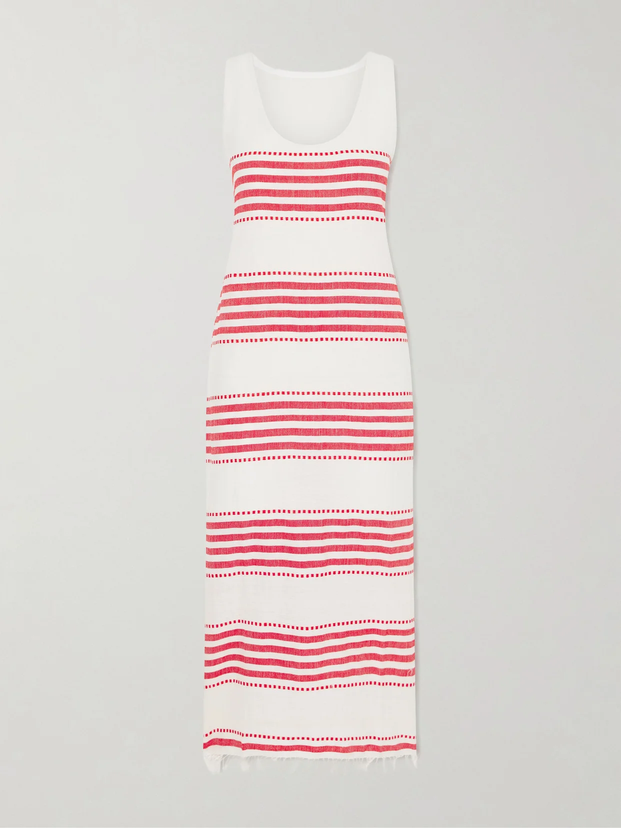 Lilian Striped Cotton-blend Gauze Midi Dress - 1